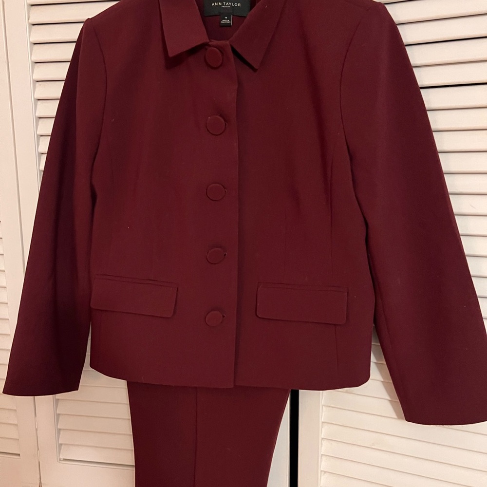 Ann Taylor Factory Burgundy suit